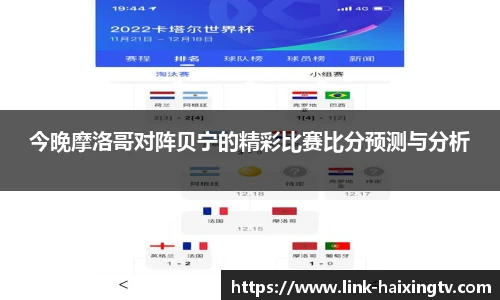 今晚摩洛哥对阵贝宁的精彩比赛比分预测与分析